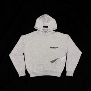 Fear Of God Essentials Light Oatmeal Hoodie Size Medium M Pullover NWT